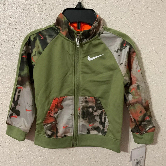 NikeBaby Camo Baby Boys All-Over Print Tricot Jacket Size 24 Months NWT - Picture 1 of 3